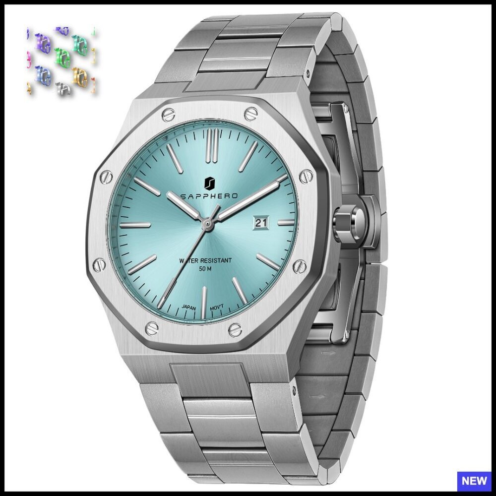 Stainless Steel Quartz Watch Minimalist Elegant Business Casual Water Resistant